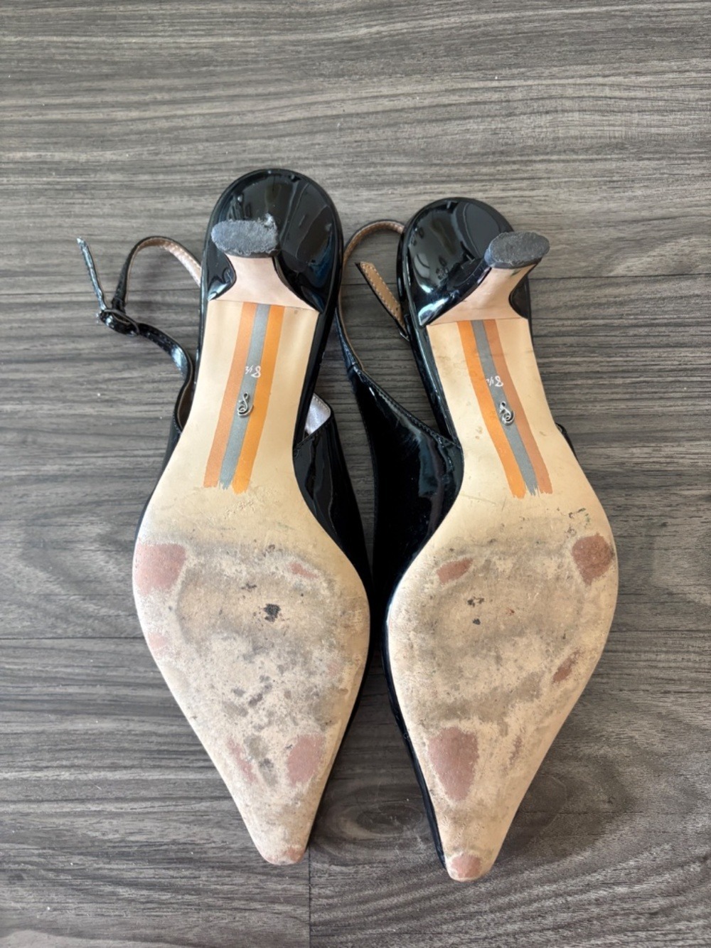 Sam Edelman Hazel Slingback Pump Black size 8.5 3-3/4" stiletto heel - Picture 5 of 9